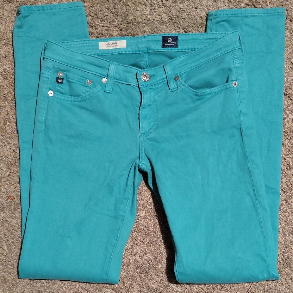 AG Adriano Goldschmied Turquoise Skinny Jeans